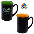 16 oz Two Tone Marco Mug - 4 Color Process (Black/Yellow)